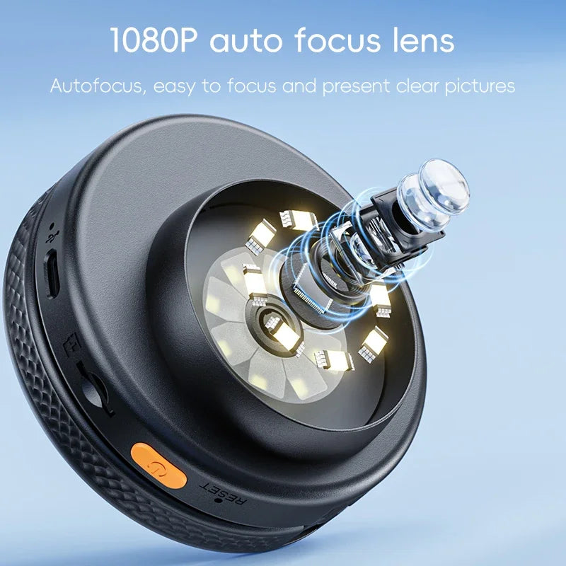 2.0 inch Autofocus Microscope Magnifier 500X 1080P Digital Microscope 8Leds Magnifying Glass for Electronics Repair Maintenance