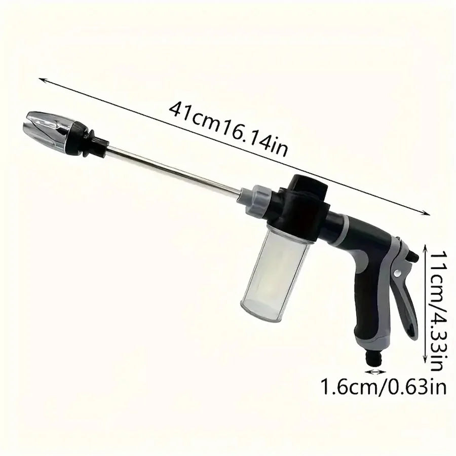 Portable High-Pressure Water Gun Adjustable Metal Cleaning Car Wash Machine Garden Watering Hose Nozzle Sprinkler Foam Water Gun